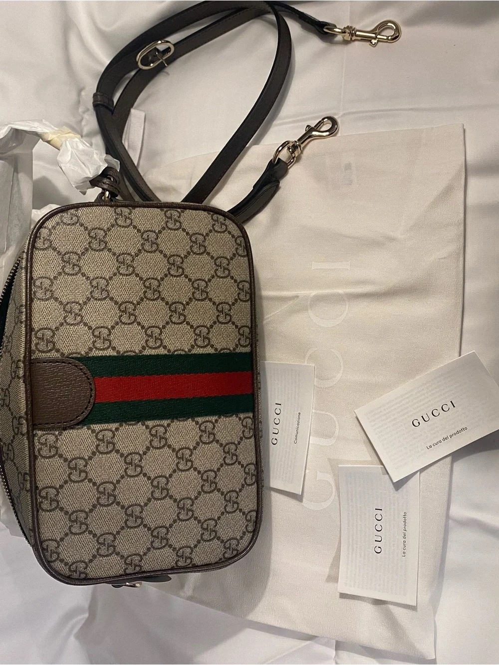 NWT 2026 Gucci Ophidia Small Camera Bag clutch gender neutral men’s women’s